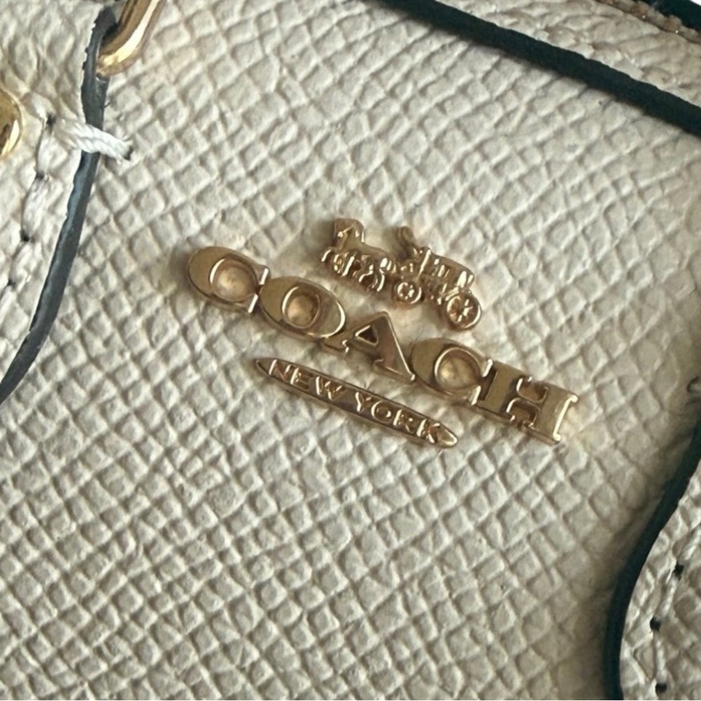 Coach Mini Rowan Bag Charm Chalk, NWT - Picture 3 of 8